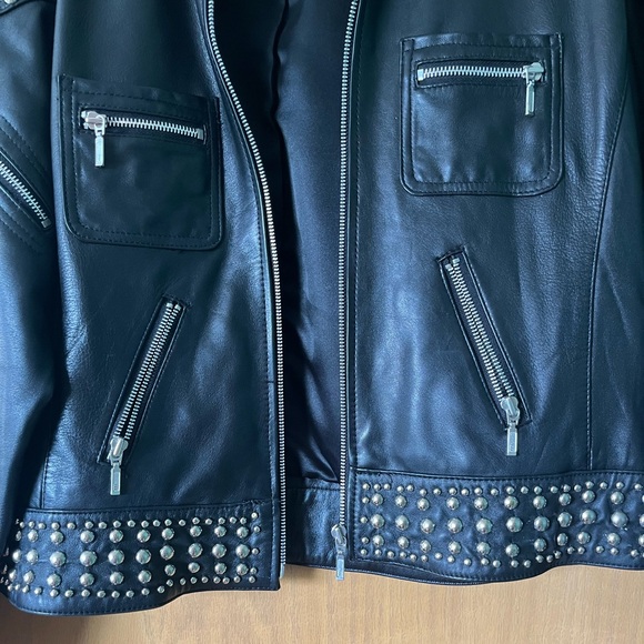 Gordon & James Signature Studded Black Leather Jacket. - Picture 4 of 9